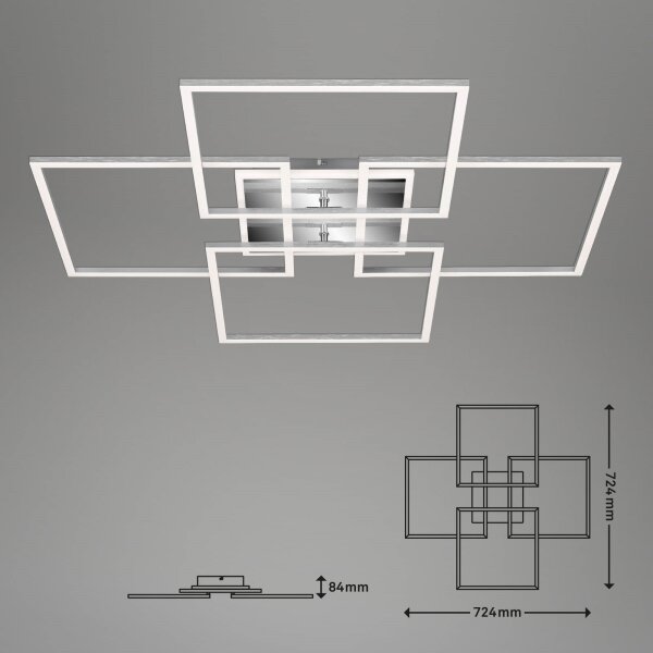 Brilo - LED Zatemnitveni nadgradni lestenec FRAME LED/50W/230VWi-Fi Tuya + Daljinski upravljalnik