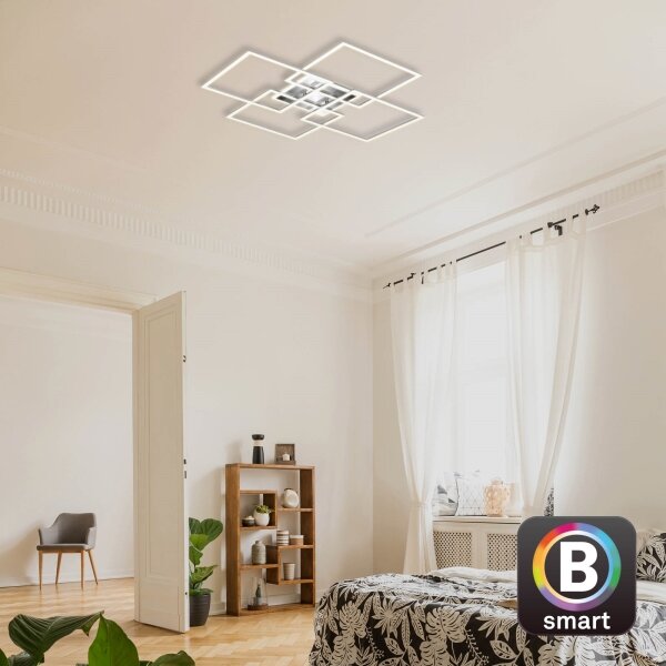 Brilo - LED Zatemnitveni nadgradni lestenec FRAME LED/50W/230VWi-Fi Tuya + Daljinski upravljalnik