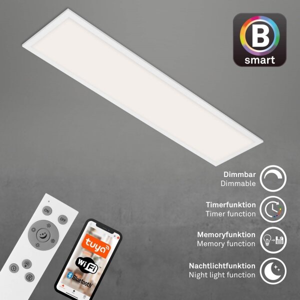 Brilo - LED Zatemnitvena stropna svetilka PIATTO LED/28W/230V Wi-Fi Tuya + Daljinski upravljalnik