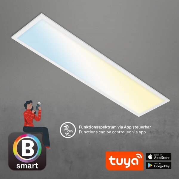 Brilo - LED Zatemnitvena stropna svetilka PIATTO LED/28W/230V Wi-Fi Tuya + Daljinski upravljalnik