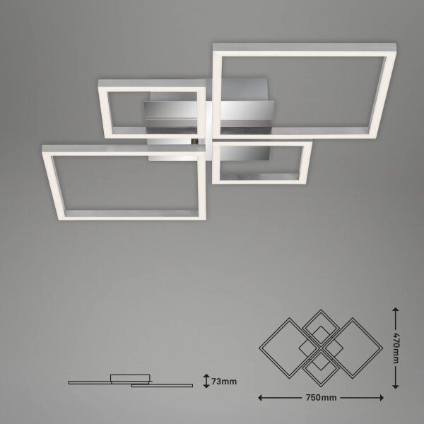 Brilo - LED Zatemnitveni nadgradni lestenec FRAME LED/44W/230V