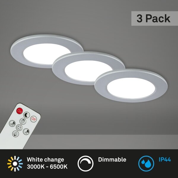 Briloner - SET 3x LED Kopalniška zatemnitvena svetilka LED/4,8W/230V IP44