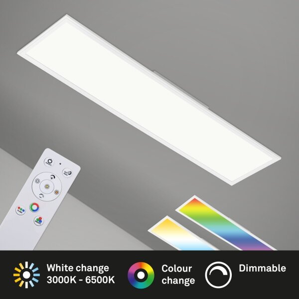 Brilo - RGBW Stropna svetilka z možnostjo zatemnitve SLIM LED/40W/230V + Daljinski upravljalnik