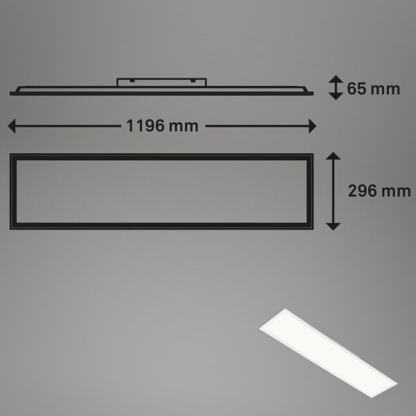 Brilo - RGBW Stropna svetilka z možnostjo zatemnitve SLIM LED/40W/230V + Daljinski upravljalnik