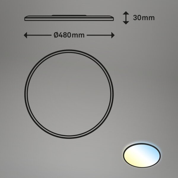 Brilo - LED Zatemnitvena stropna svetilka SLIM LED/31W/230V 2700-6500K + Daljinski upravljalnik