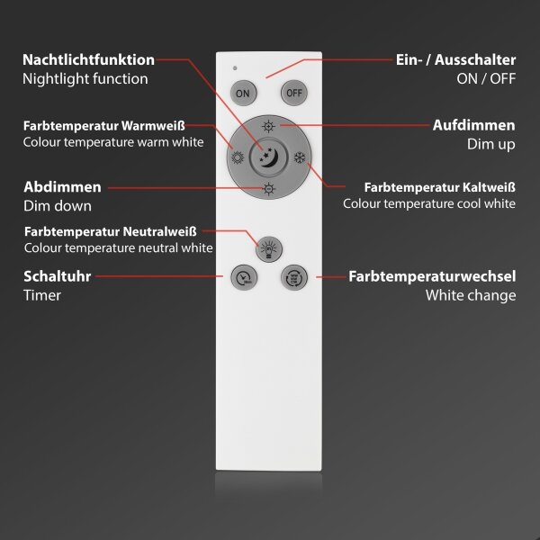 Brilo - LED Zatemnitvena stropna svetilka SLIM LED/31W/230V 2700-6500K + Daljinski upravljalnik