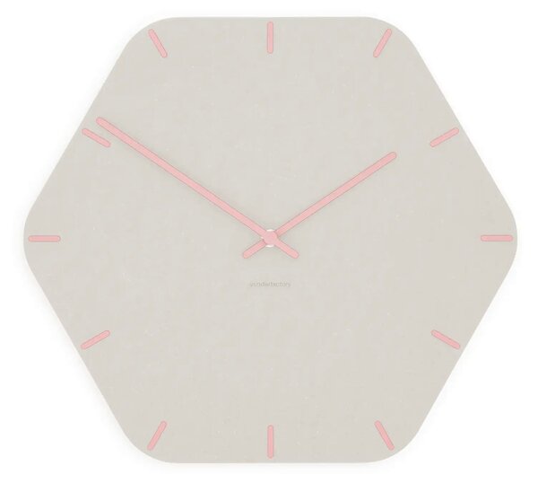 Stenska ura Luxhora Pura Hex White 10 barv kazalcev