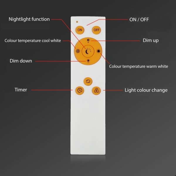 Briloner - LED Zatemnitvena stropna svetilka RIPPLE LED/24W/230V 3000-6500K + Daljinski upravljalnik