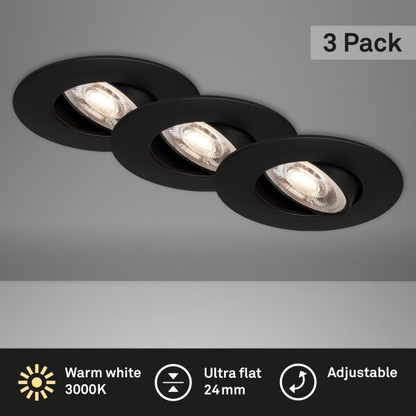 Briloner - SET 3x LED Kopalniška vgradna svetilka LED/4,9W/230V IP23