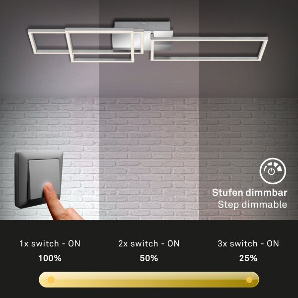 Briloner - LED Zatemnitveni nadgradni lestenec FRAME LED/44W/230V