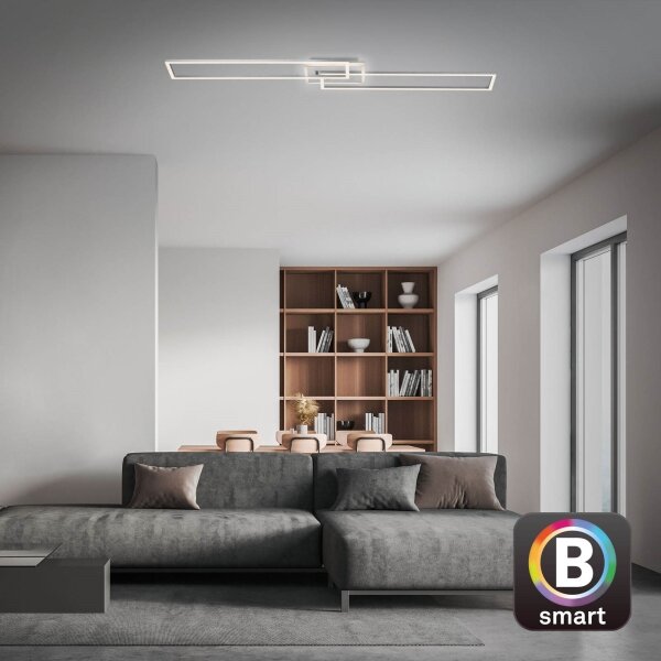 Brilo - LED Zatemnitveni nadgradni lestenec FRAME 2xLED/20W/230V Wi-Fi Tuya + Daljinski upravljalnik