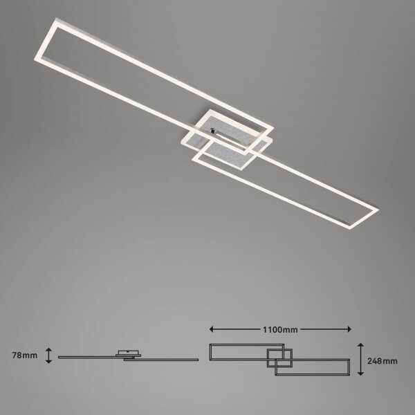 Brilo - LED Zatemnitveni nadgradni lestenec FRAME 2xLED/20W/230V Wi-Fi Tuya + Daljinski upravljalnik