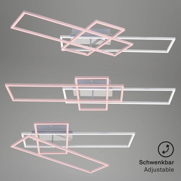 Brilo - LED Zatemnitveni nadgradni lestenec FRAME LED/51W/230V krom + Daljinski upravljalnik