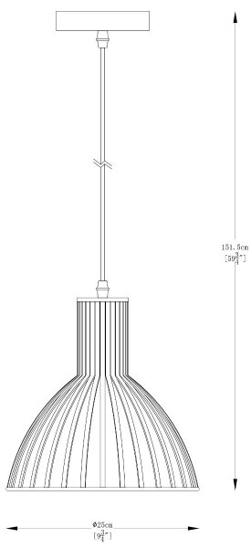 Zuma Line A8082-GLD - Lestenec na vrvici DOLIA 1xE27/40W/230V pr. 25 cm zlata