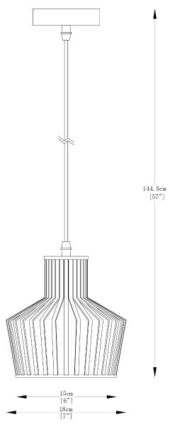 Zuma Line A8079-BK - Lestenec na vrvici DOLIA 1xE27/40W/230V pr. 18 cm črna