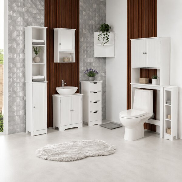 KONDELA Ozki regal, bela, ATENE TIP 6
