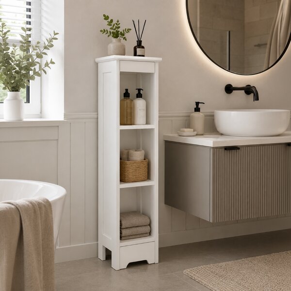 KONDELA Ozki regal, bela, ATENE TIP 6