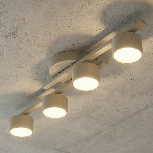 EMIBIG LIGHTING Stropna svetilka FRAGMENT, bež, dolžina 87 cm, 4-kraka, kovinska, zatemnjen, Bež, Dnevna soba / jedilnica, Kovina, Sodobni, Polkrožni strop z razmikom