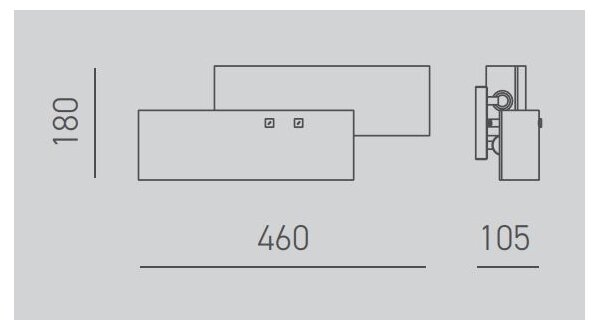 Gea Luce LARA A P oro - Stenska svetilka LARA 2xE14/42W/230V zlata