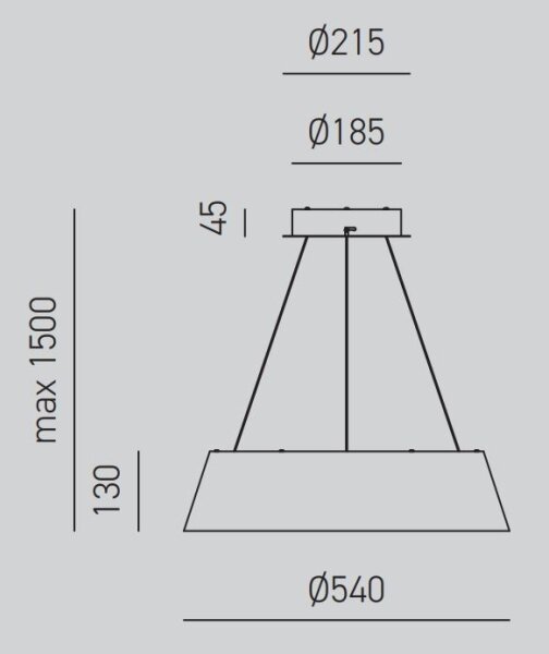 Gea Luce JULIETTE S B- LED Zatemnitveni lestenec na vrvici JULIETTE LED/50W/230V bela