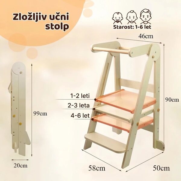 Babytower™ Lesen Nastavljiv Učni Stolp