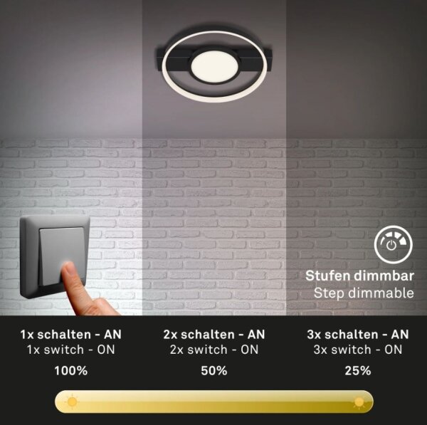 Briloner 3026-015 - LED Zatemnitvena stropna svetilka FRAME LED/33W/230V