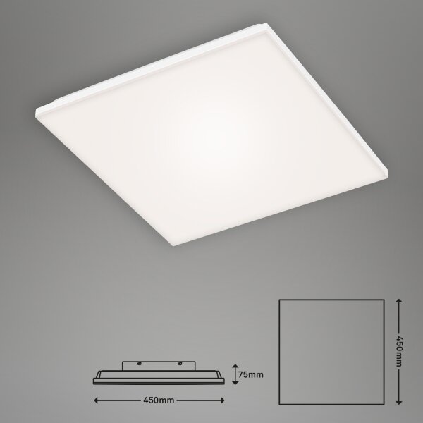 Briloner 7378-116 - LED Zatemnitvena stropna svetilka FRAMELESS LED/24W/230V + Daljinski upravljalnik