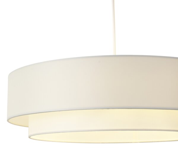 Moderna viseča svetilka bela 50 cm 3-luč - Drum Duo