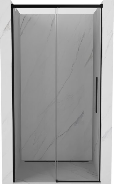 Mexen Rox drsna pršna vrata 105 cm, prozorna, črna - 8C2-105-000-70-00