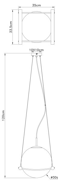 Globo 15883H - Lestenec na vrvici LEONA 1xE27/15W/230V