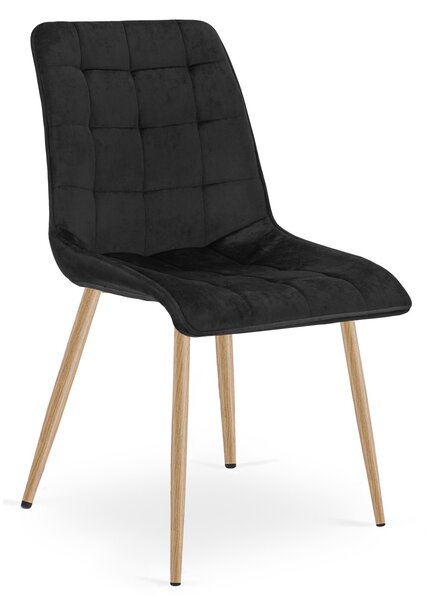 Jedilni stol SPLIT VELVET, črn