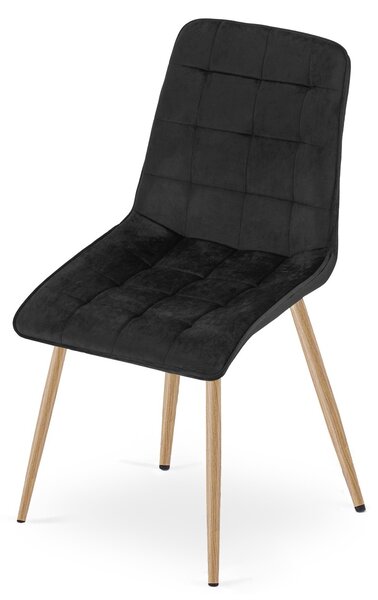 Jedilni stol SPLIT VELVET, črn