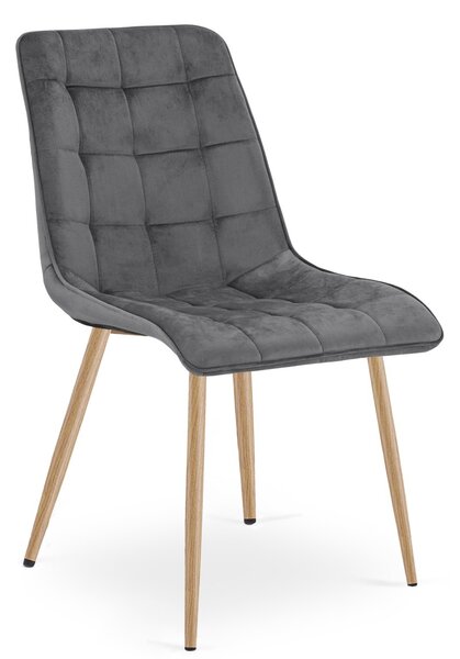 Jedilni stol SPLIT VELVET, temno siva