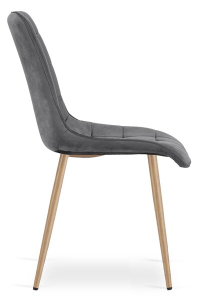 Jedilni stol SPLIT VELVET, temno siva
