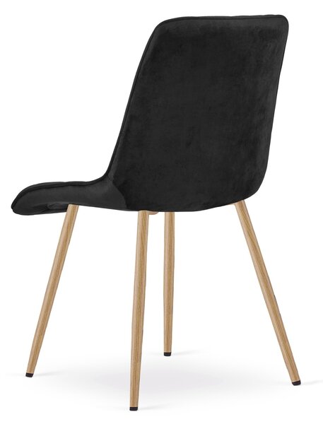 Jedilni stol SPLIT VELVET, črn