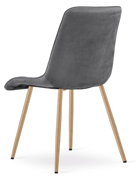 Jedilni stol SPLIT VELVET, temno siva
