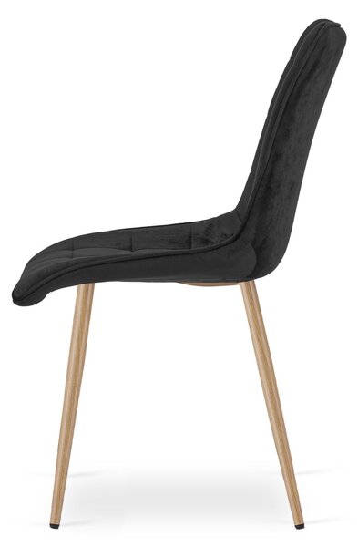 Jedilni stol SPLIT VELVET, črn