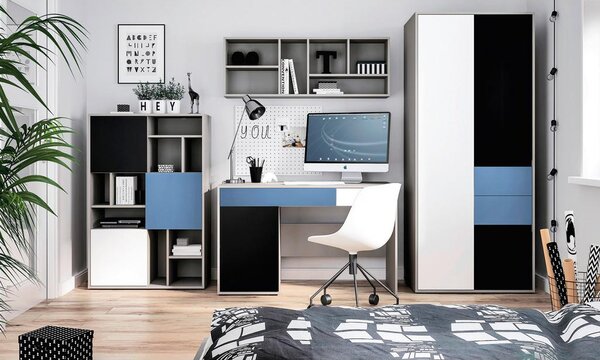Modern Living Postelja Laser, Bela, Siva, 90x200cm