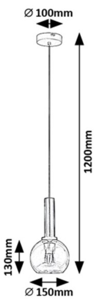 Rabalux 72171 - Lestenec na vrvici CENTIO 1xE27/40W/230V