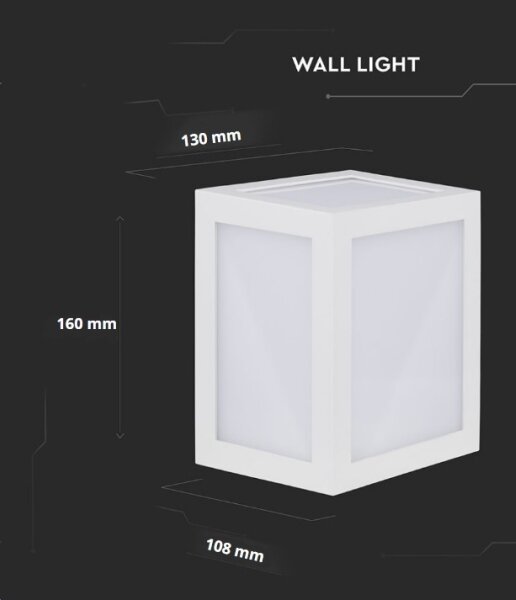 LED Zunanja stenska svetilka LED/12W/230V 3000K IP65 bela