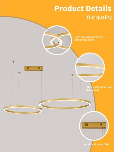 Immax NEO 07218L - LED Zatemnitveni lestenec FINO 93W/230V 60/80cm zlata Tuya + Daljinski upravljalnik