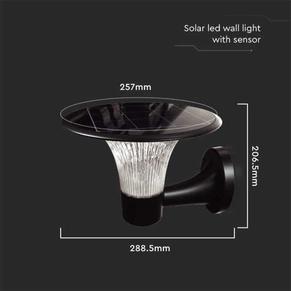 LED Solarna stenska svetilka LED/15W/3,2V 4000K/6000K IP65