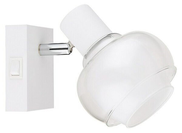 Globo Stenski reflektor Tokki (40 W, Prozorna, Opalna, Bela, E14, Š x V: 105 x 125 mm)