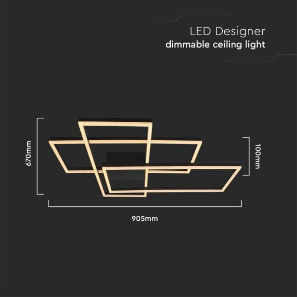 LED Stropna svetilka LED/47W/230V 3000K črna