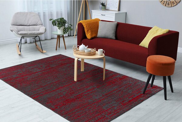 RAVNO TKANA PREPROGA 120/170 cm rdeča