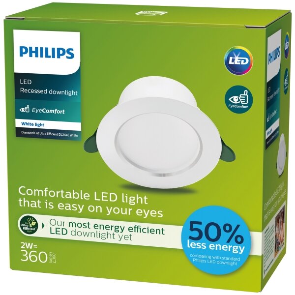 Philips - LED Vgradna svetilka DIAMOND LED/2W/230V 3000K