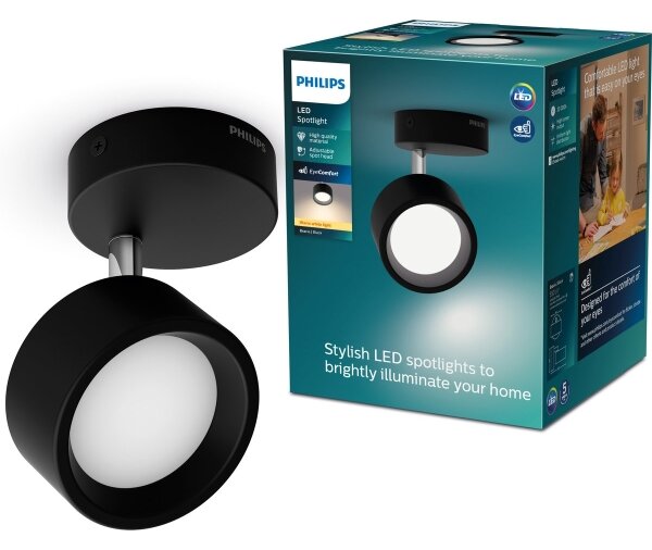 Philips - LED Reflektor BRACIA LED/5,5W/230V črna