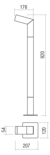 Redo 90512 - LED Zunanja svetilka WOODY LED/10W/230V IP54 antracit