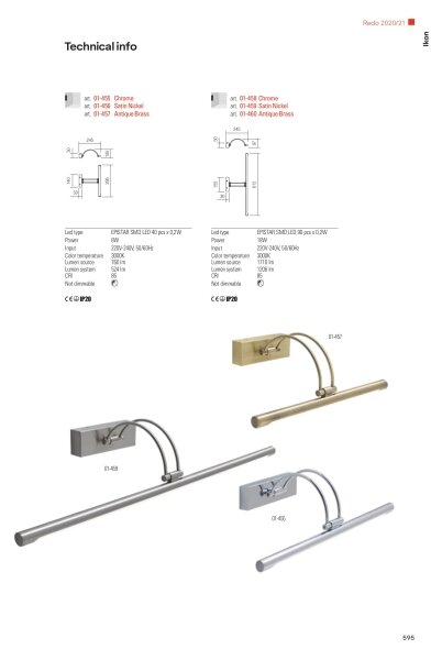 Redo 01-458 - LED Svetilka za slike IKON LED/18W/230V sijajni krom