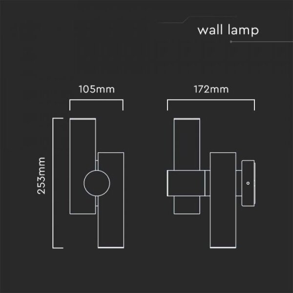 LED Zunanji stenski reflektor 2xLED/3W/230V 4000K IP44 bela